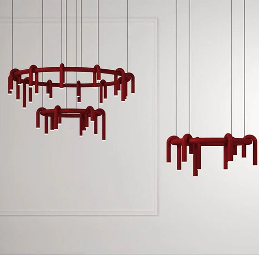 U-shaped Chandelier: Elegant Lighting for Stylish Interiors-GraffitiWallArt