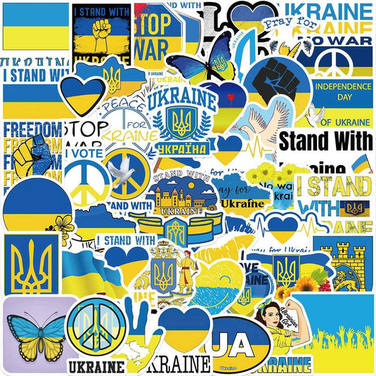 Ukraine Peace Sticker Pack - Famous Blue Yellow Waterproof Bundle-GraffitiWallArt