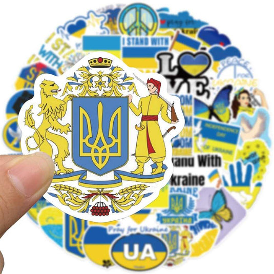 Ukraine Peace Sticker Pack - Famous Blue Yellow Waterproof Bundle-GraffitiWallArt