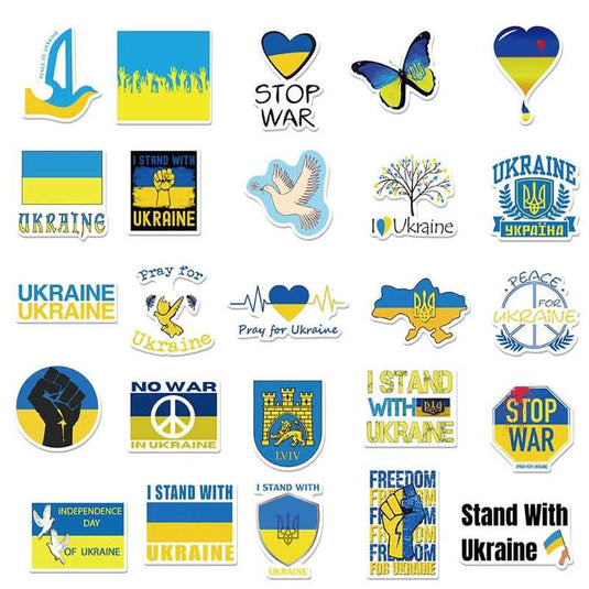 Ukraine Peace Sticker Pack - Famous Blue Yellow Waterproof Bundle-GraffitiWallArt