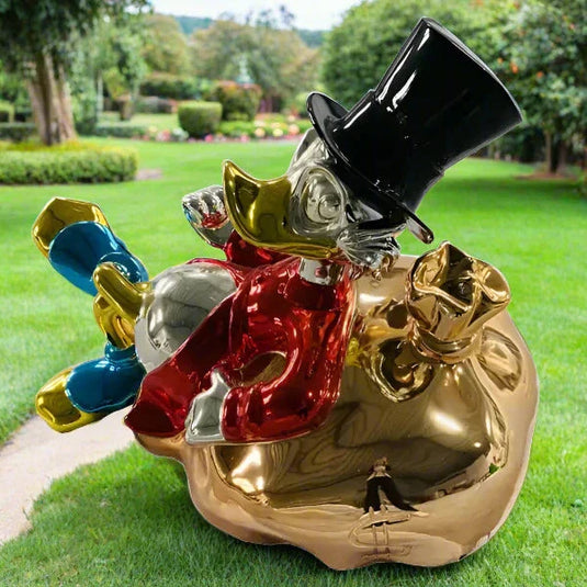 Uncle Scrooge McDuck Millionaire Statue Ornament-GraffitiWallArt