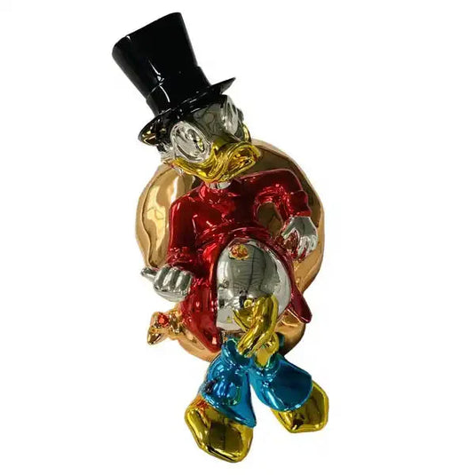 Uncle Scrooge McDuck Millionaire Statue Ornament-GraffitiWallArt