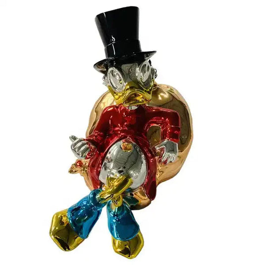 Uncle Scrooge McDuck Millionaire Statue Ornament-GraffitiWallArt