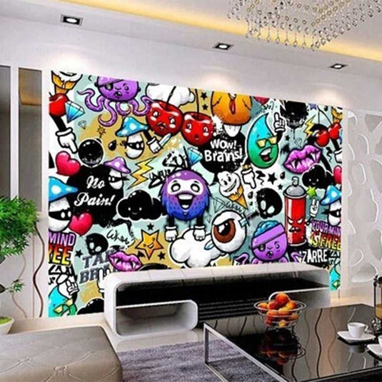 Urban Expression Graffiti Art Wall Wallpaper-GraffitiWallArt