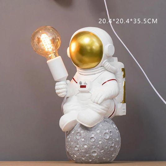 Lampe de table de chevet en résine modèle astronaute