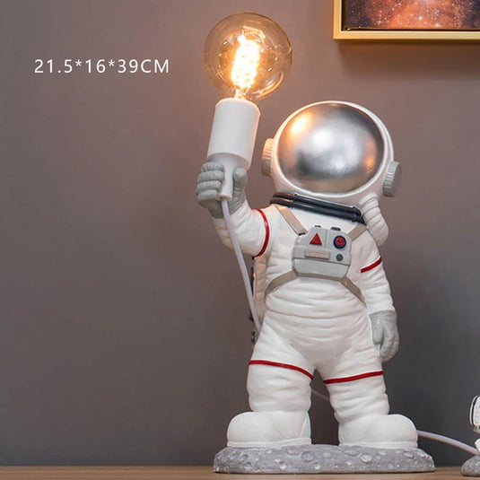 Lampe de table de chevet en résine modèle astronaute