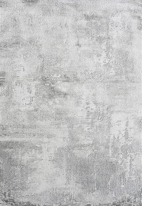 Abstract Gray High Pile Tufted Rug