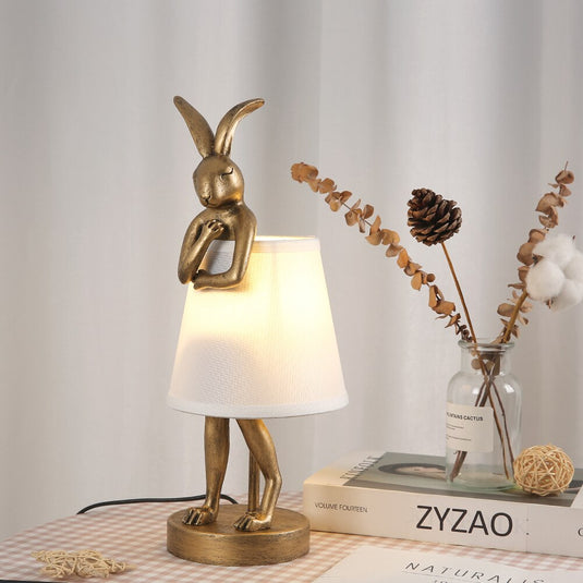 Vintage Bathing Rabbit Table Lamp-GraffitiWallArt