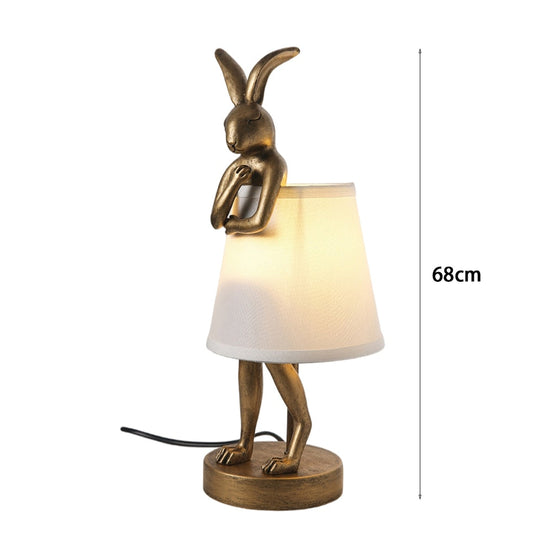 Vintage Bathing Rabbit Table Lamp-GraffitiWallArt