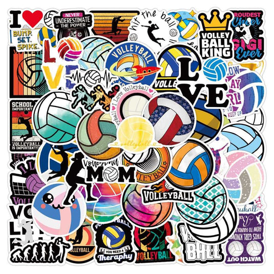 Volleyball Stickers Pack: Express Your Love for the Game-GraffitiWallArt