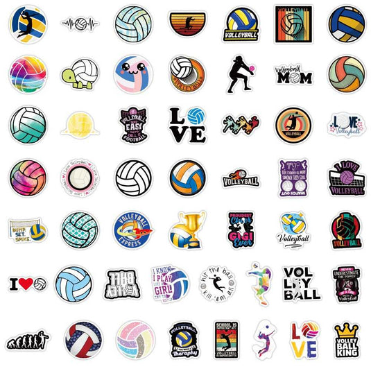 Volleyball Stickers Pack: Express Your Love for the Game-GraffitiWallArt