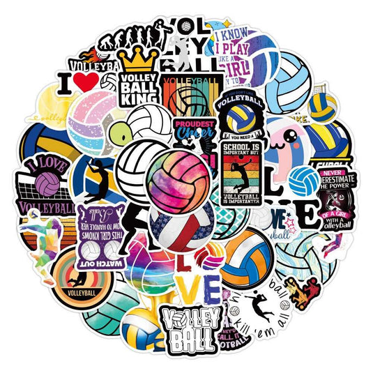 Volleyball Stickers Pack: Express Your Love for the Game-GraffitiWallArt