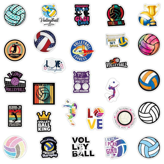 Volleyball Stickers Pack: Express Your Love for the Game-GraffitiWallArt