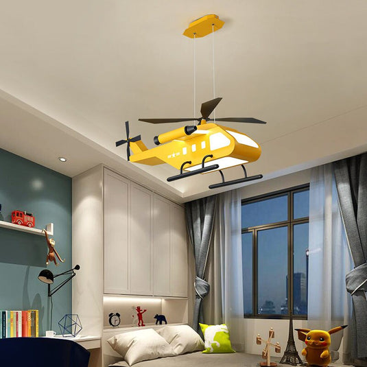 War Helicopter LED Chandelier for Kids Bedroom-GraffitiWallArt