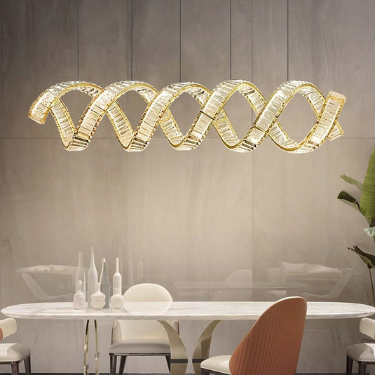 Wave Crystal Pendant Light: Enhance Your Space-GraffitiWallArt