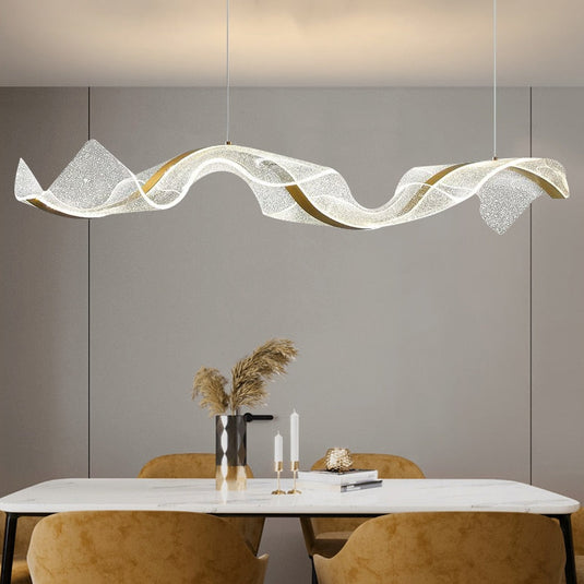 Wave LED Hanging Light for Dining and Kitchen Island-GraffitiWallArt