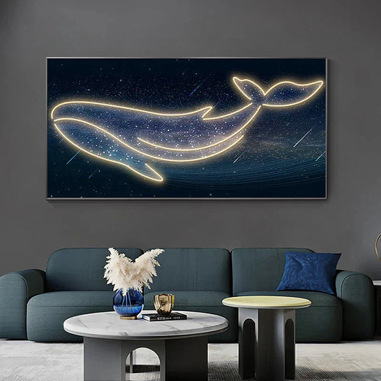 Whale LED Wall Lamp - Creative Art Decor-GraffitiWallArt