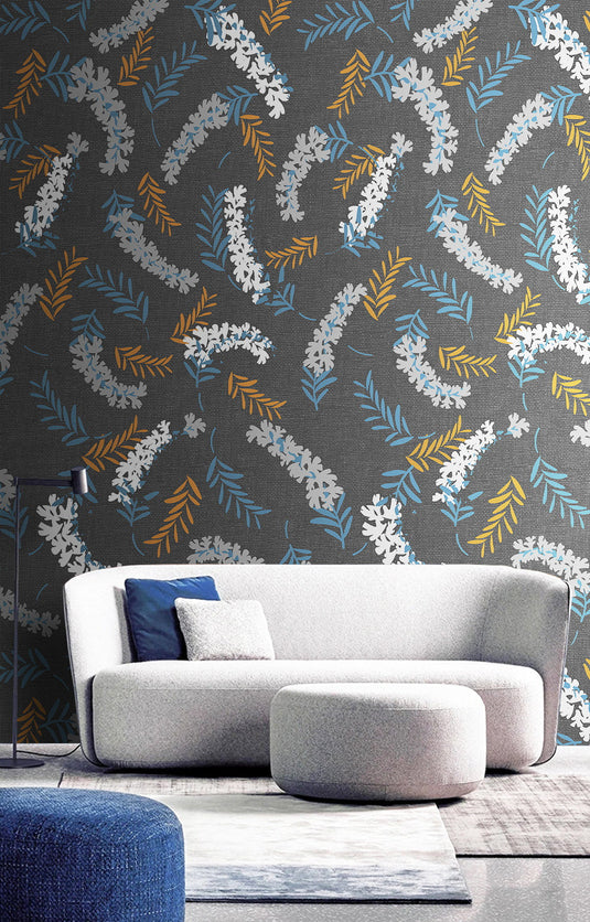 Wheat Floral Patterns Wallpaper Mural-GraffitiWallArt