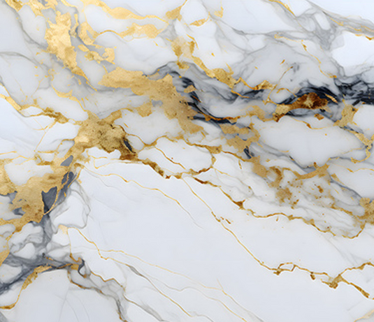 White & Gold Stone - Marble Wallpaper Murals-GraffitiWallArt