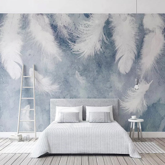 Willow Tree Mural Wallpaper – Large Leaf Design-GraffitiWallArt