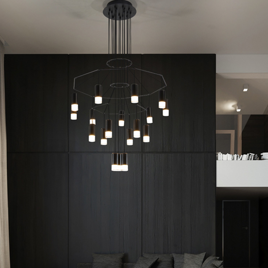 Wireflow LED Chandelier - Illuminate Your Space-GraffitiWallArt