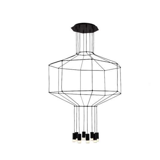 Wireflow LED Chandelier - Illuminate Your Space-GraffitiWallArt