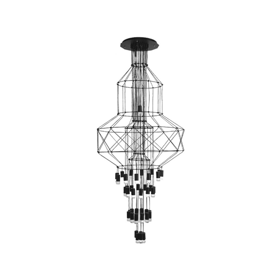 Wireflow LED Chandelier - Illuminate Your Space-GraffitiWallArt