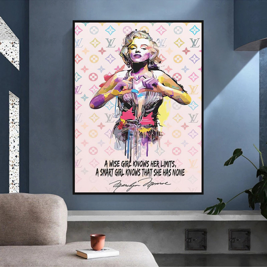 Wise Girl: Marilyn Monroe Pop Icon Wall Art-GraffitiWallArt