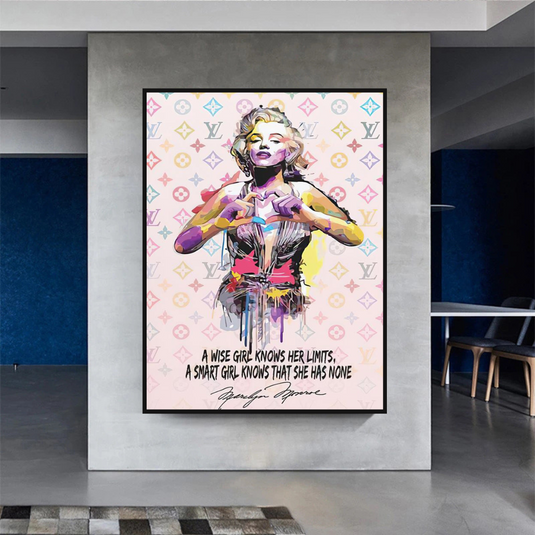 Wise Girl: Marilyn Monroe Pop Icon Wall Art-GraffitiWallArt