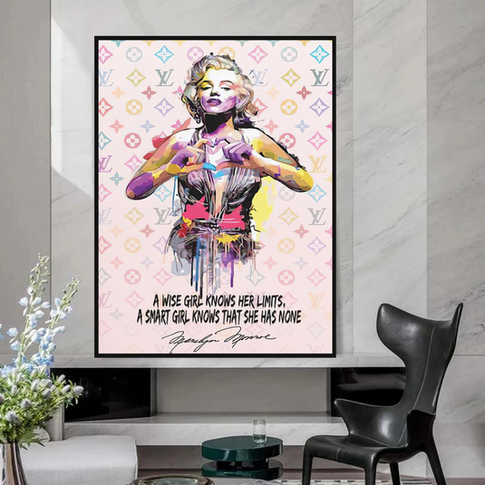 Wise Girl: Marilyn Monroe Pop Icon Wall Art-GraffitiWallArt