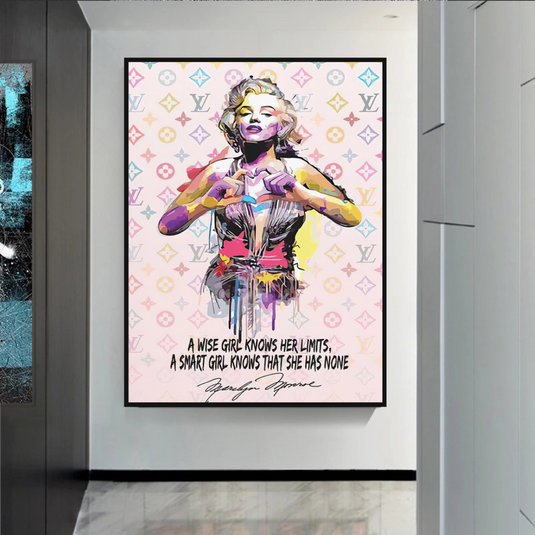 Wise Girl: Marilyn Monroe Pop Icon Wall Art-GraffitiWallArt