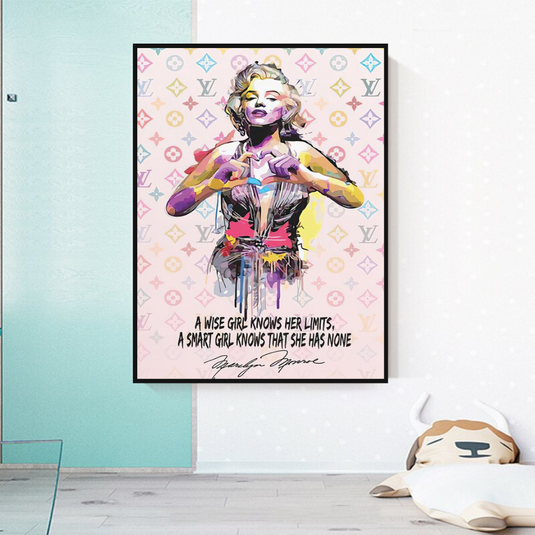 Wise Girl: Marilyn Monroe Pop Icon Wall Art-GraffitiWallArt