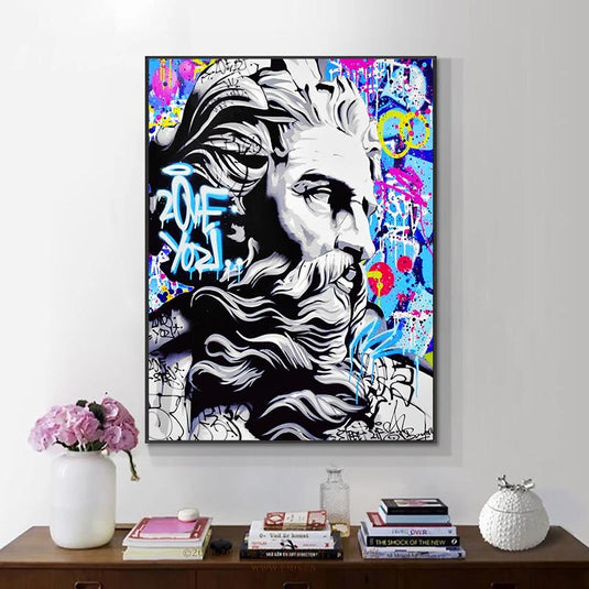 Zeus Canvas Wall Art - Quality Greek Gods Prints-GraffitiWallArt